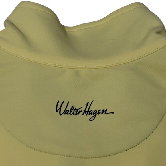 Walter Hagen 1/4 Zip Vest Mens Small Performance 11 All Season Yellow Zip Pocket - Picture 4 of 12